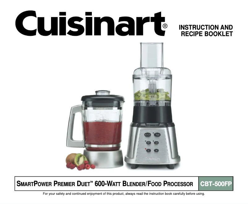 Página 1 del manual Manual de usuario Cuisinart SmartPower Premier Duet CBT-500FP