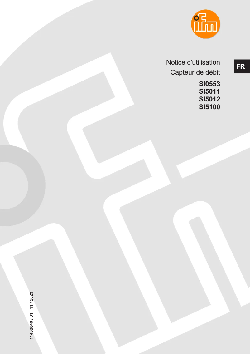 Page 1 de la notice Manuel utilisateur IFM SI5100