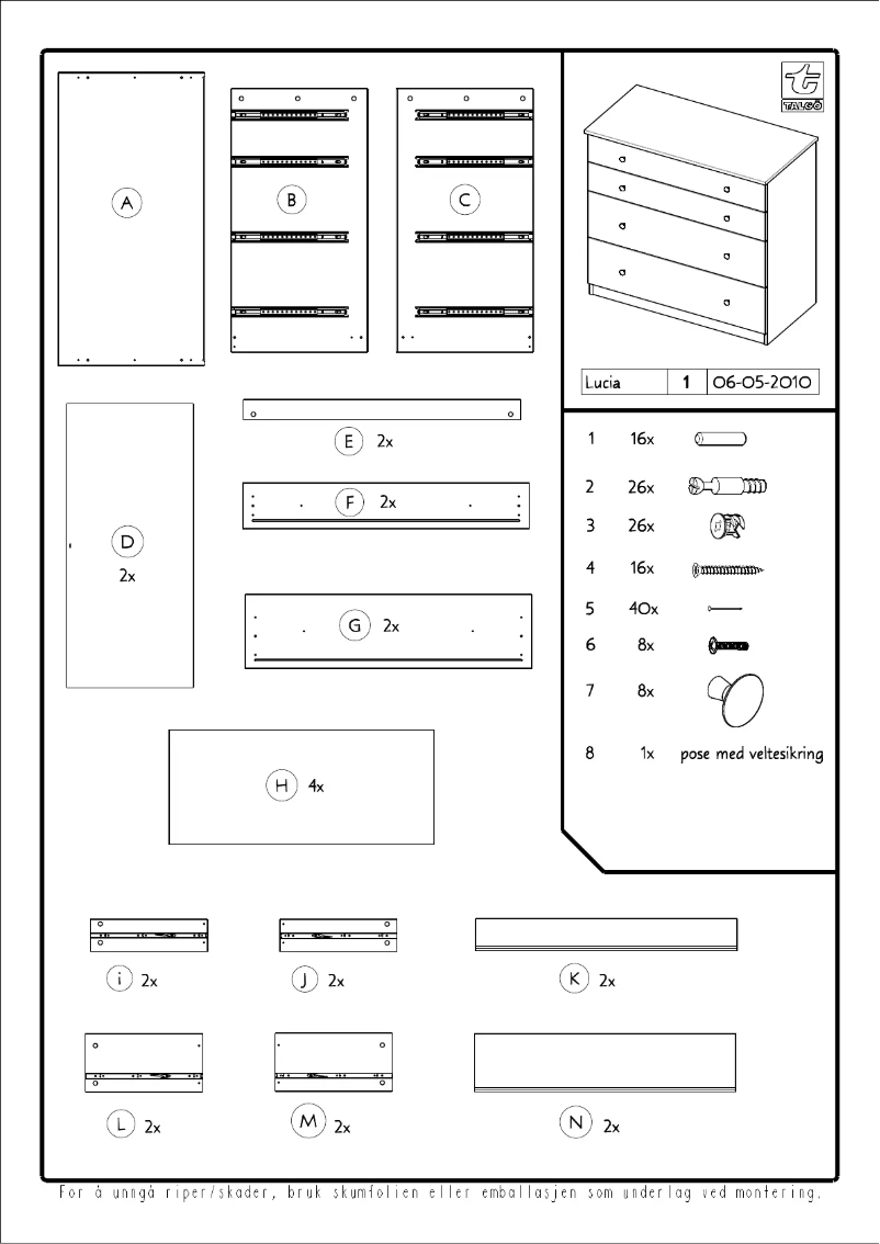 Image de la première page du manuel de l'appareil Lucia