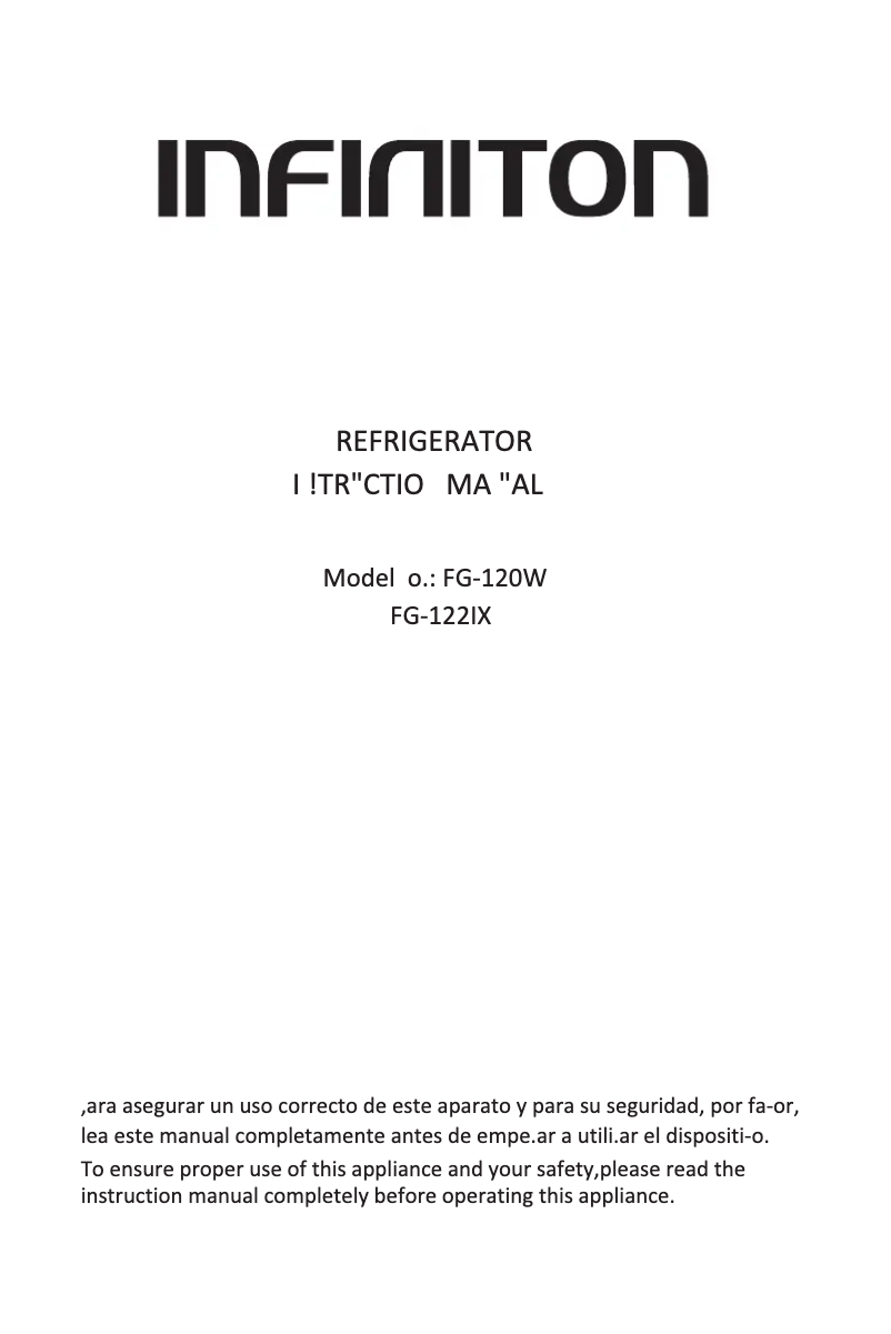 Image de la première page du manuel de l'appareil FG-122X