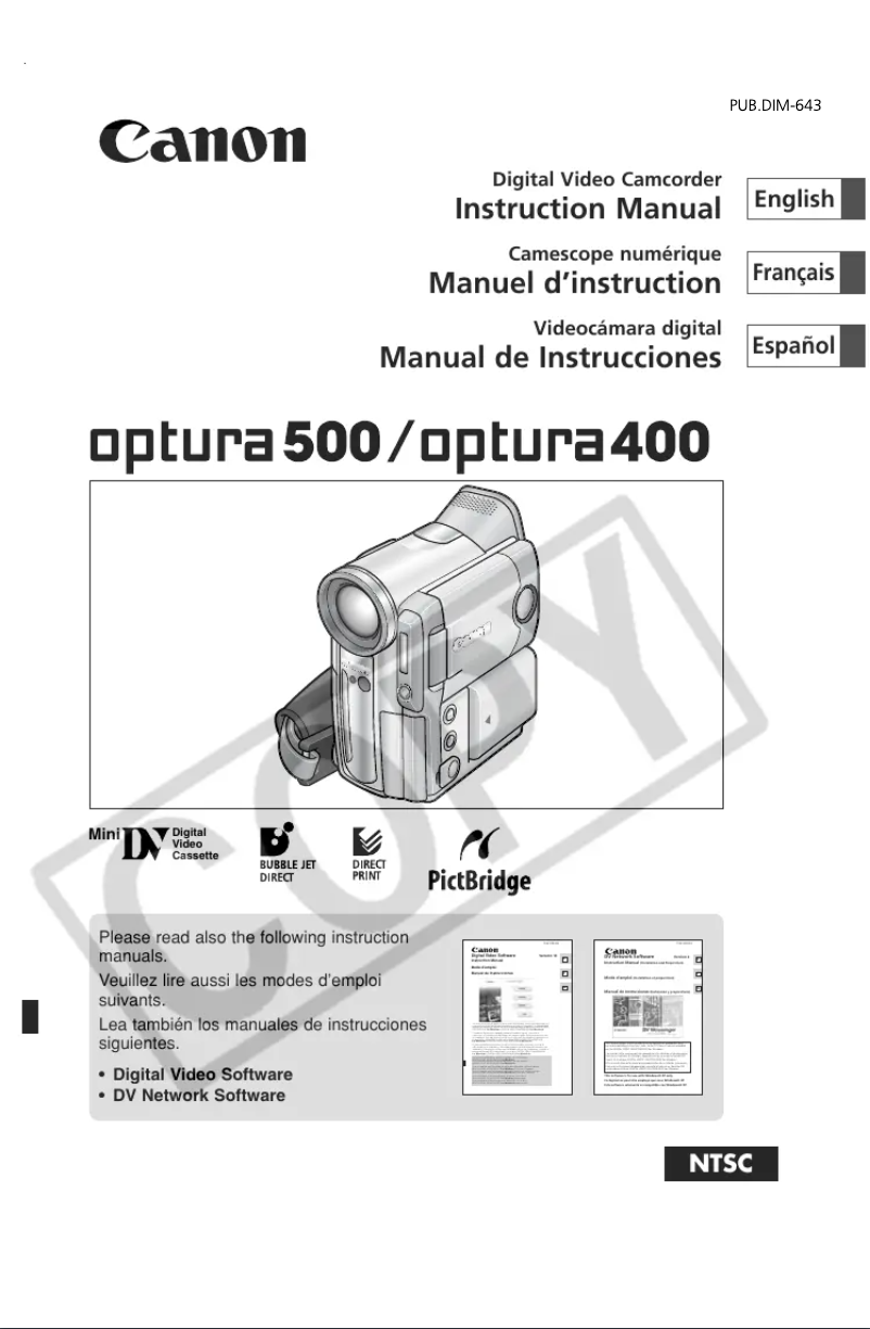 Imagen de la primera página del manual del dispositivo Optura 500