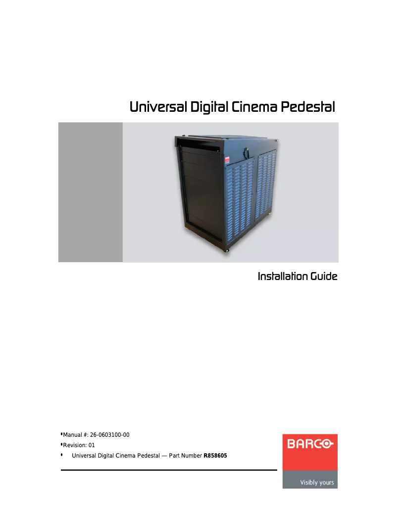 Page 1 de la notice Manuel utilisateur Barco R9856050