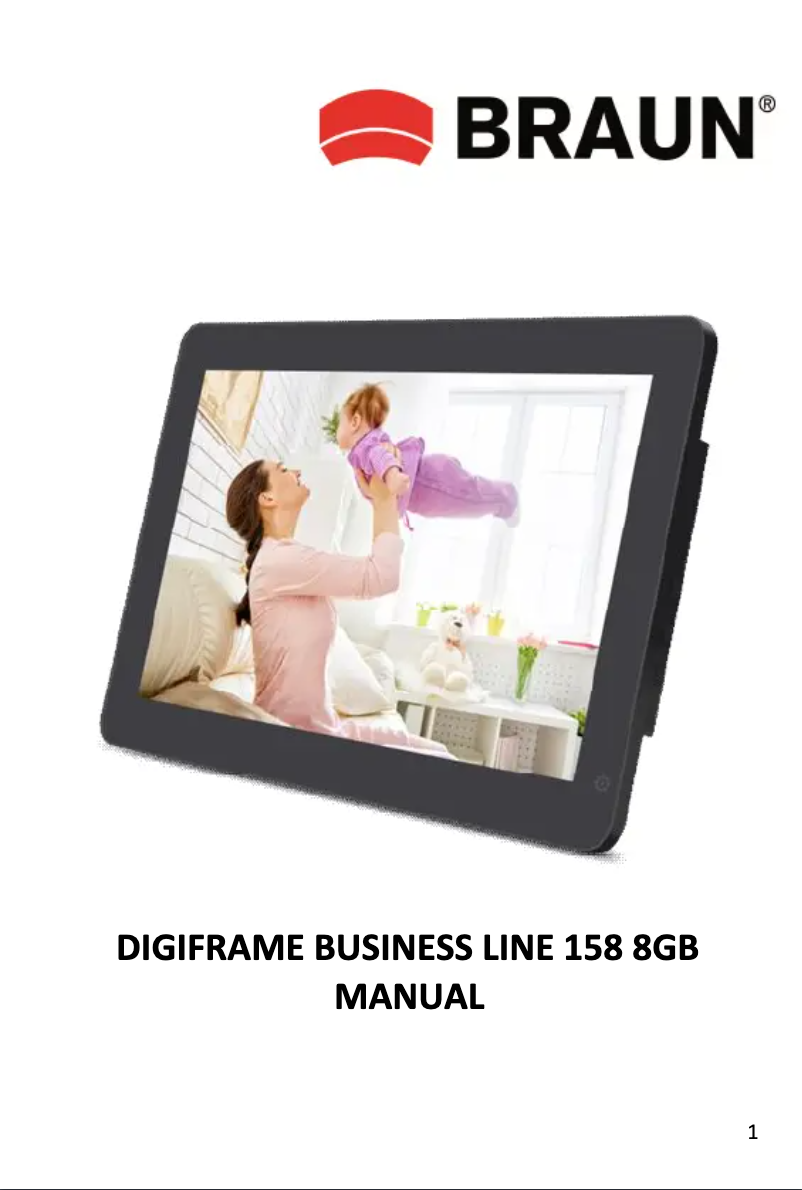 Page n°1 - Manuel utilisateur Braun DigiFrame 158