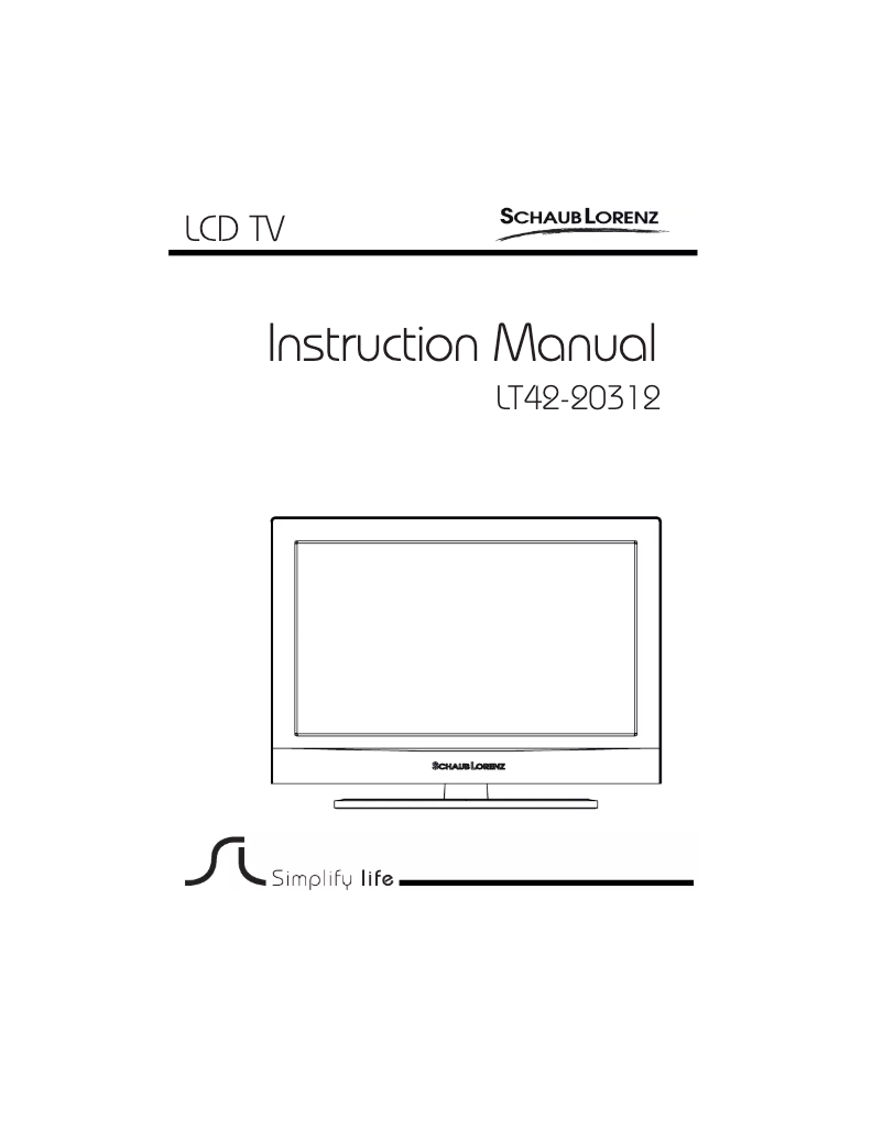 Page n°1 - Manuel utilisateur Schaub Lorenz LT42-20312