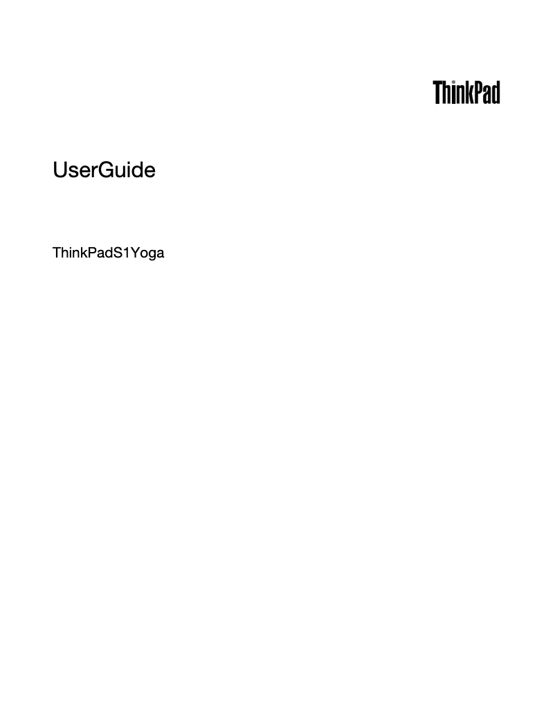 Page 1 de la notice Manuel utilisateur Lenovo IdeaPad Yoga 13