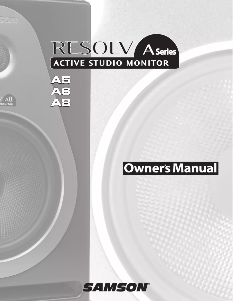 Page 1 de la notice Manuel utilisateur Samson Resolv A8