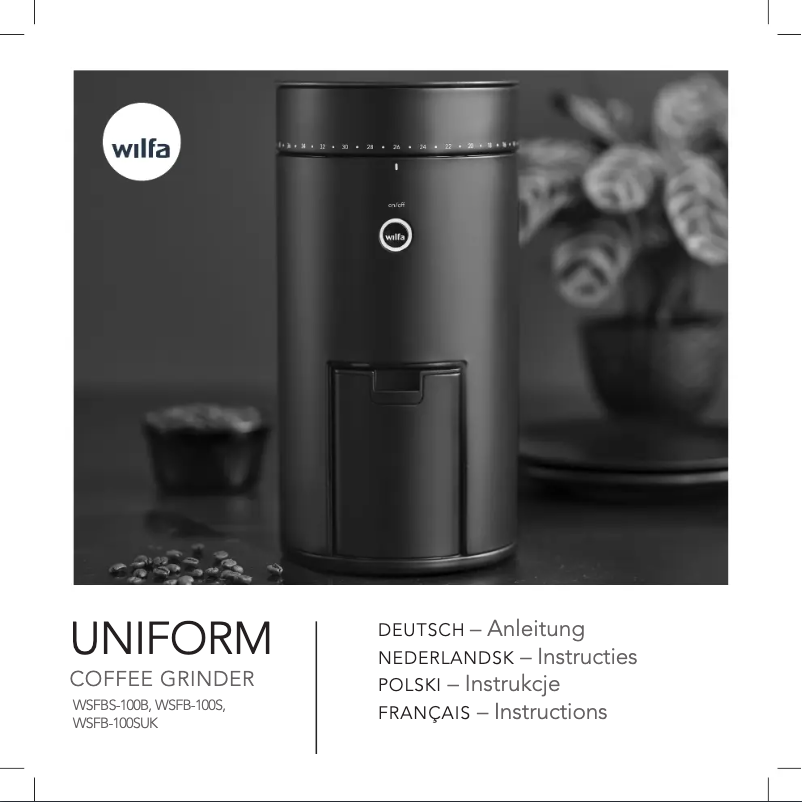 Page n°1 - Manuel utilisateur Wilfa SVART Uniform WSFBS-100B