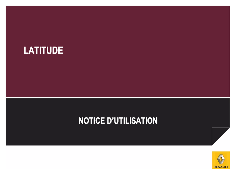 Image de la première page du manuel de l'appareil Latitude (2010)