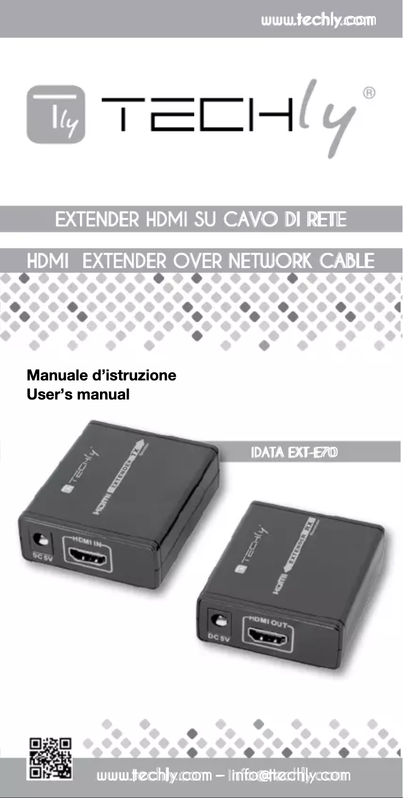 Image de la première page du manuel de l'appareil IDATA EXT-E70