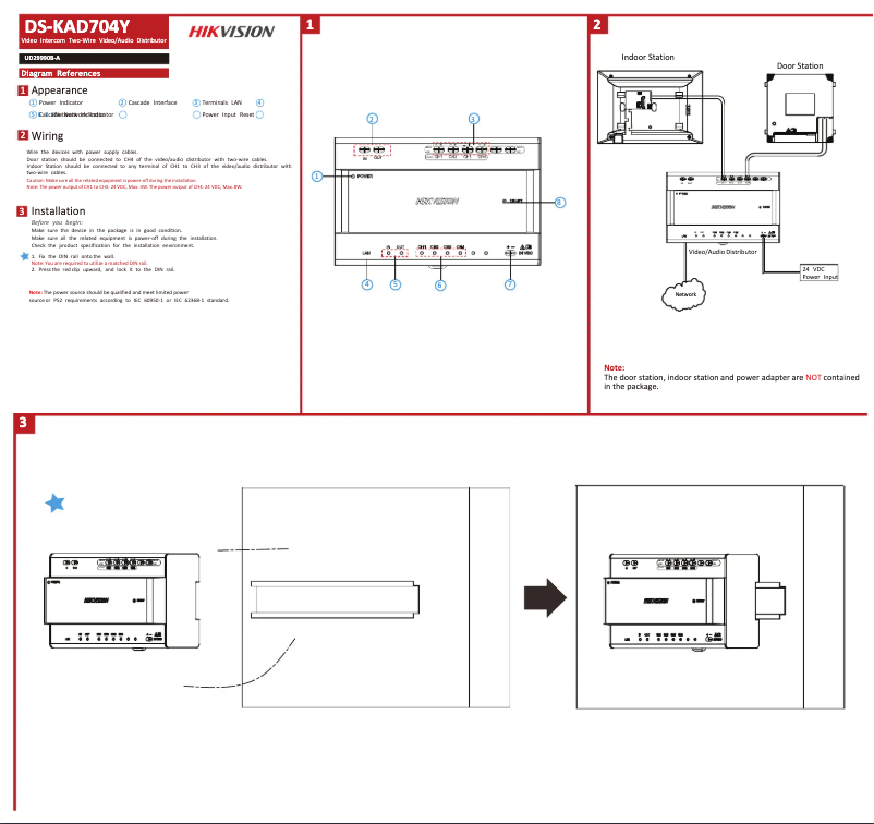 Page n°1 - Manuel utilisateur Hikvision DS-KAD704Y