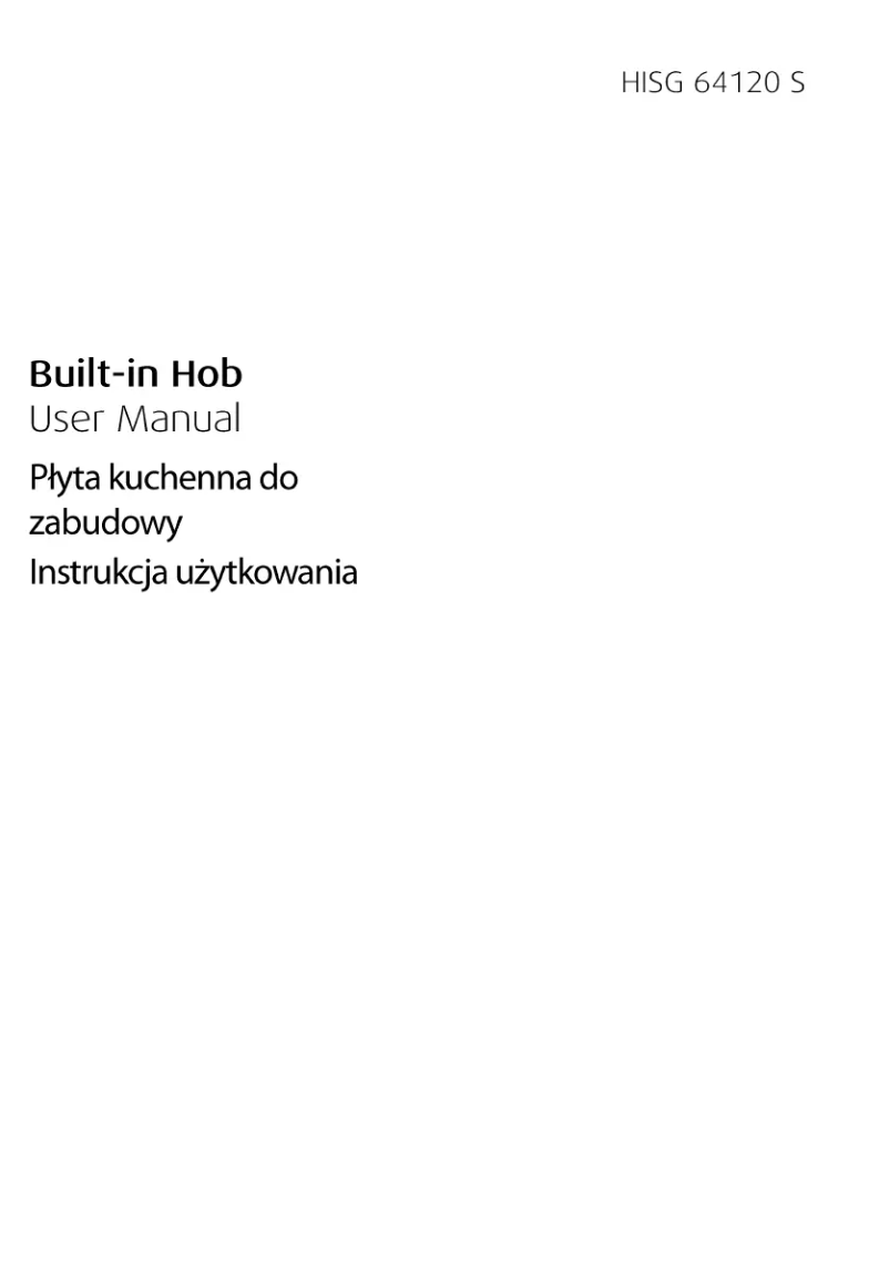 Image de la première page du manuel de l'appareil HISG 64120 SW