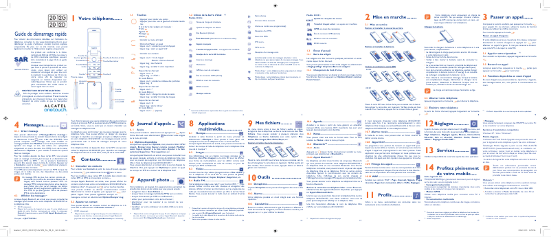 Page 1 de la notice Manuel utilisateur Alcatel One Touch 2012