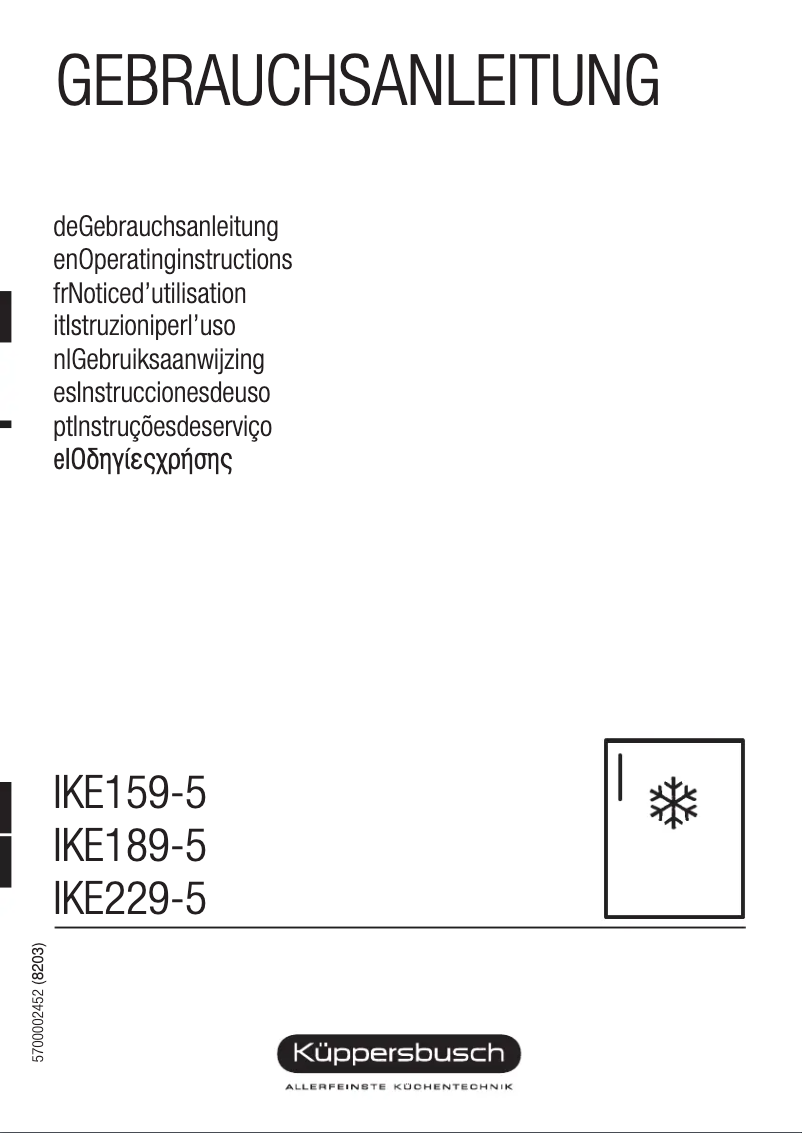 Page 1 de la notice Manuel utilisateur Küppersbusch IKE 229-5