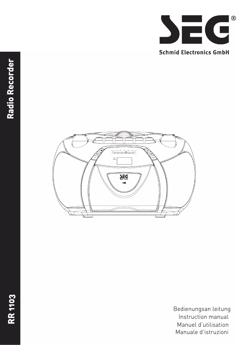 Page 1 de la notice Manuel utilisateur SEG RR 1103