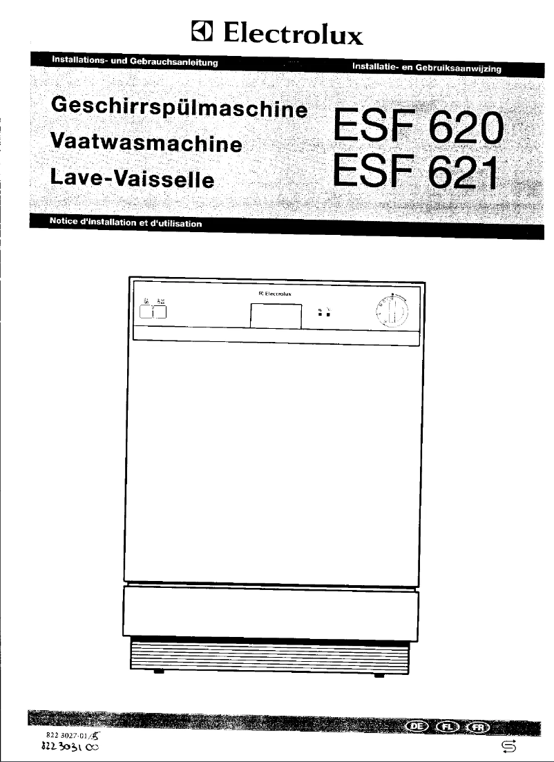 Page 1 de la notice Manuel utilisateur Electrolux ESF 621