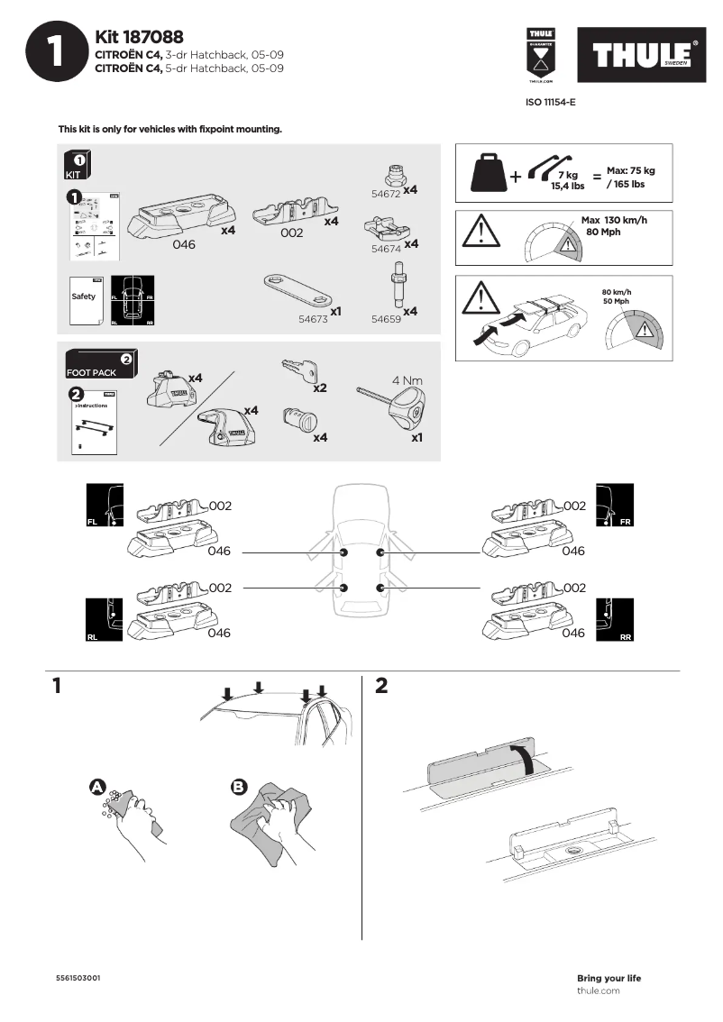 Imagen de la primera página del manual del dispositivo Kit 187088