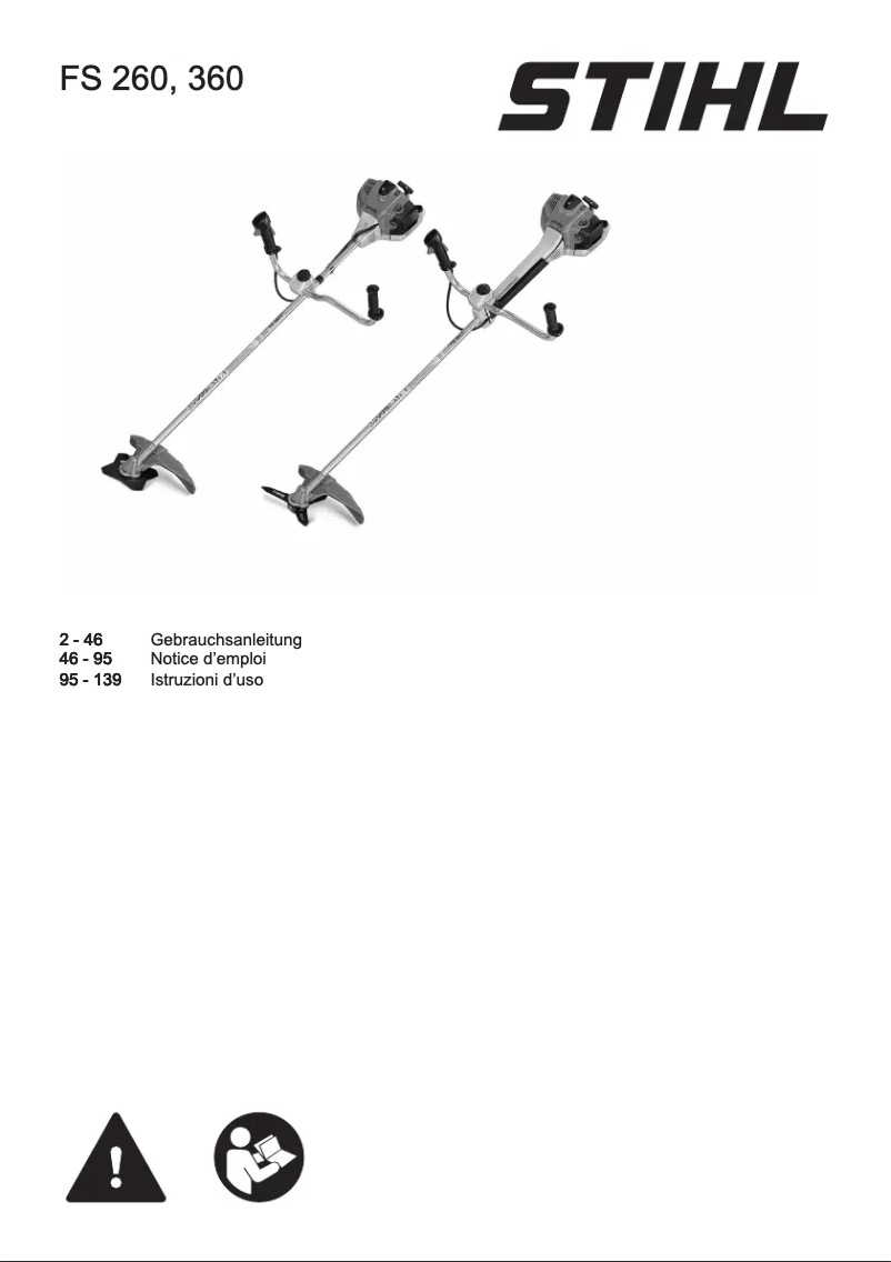 Page 1 de la notice Manuel utilisateur Stihl FS 260
