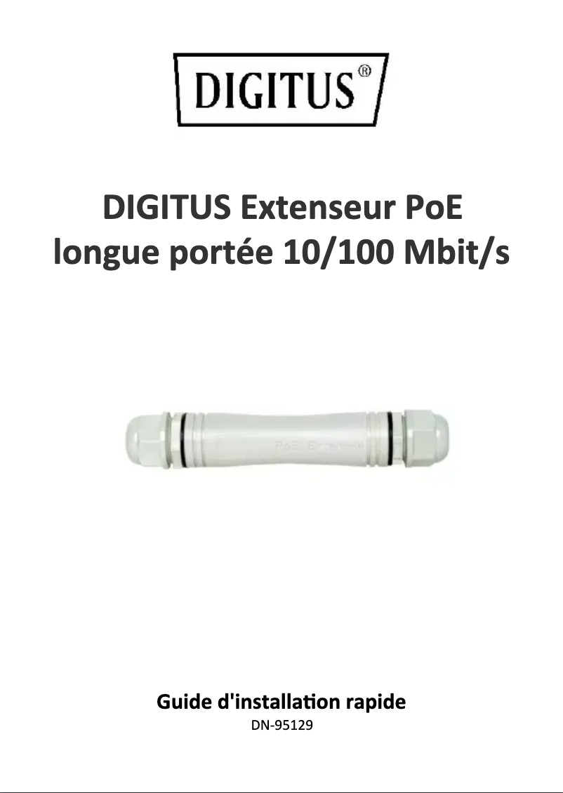 Page 1 de la notice Manuel utilisateur Digitus DN-95129