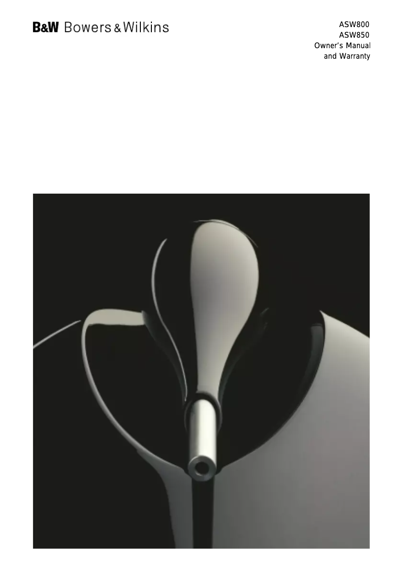 Página 1 del manual Manual de usuario Bowers & Wilkins ASW850