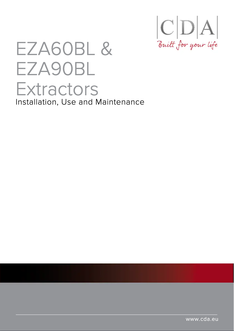 Page n°1 - Manuel utilisateur CDA EZA90BL