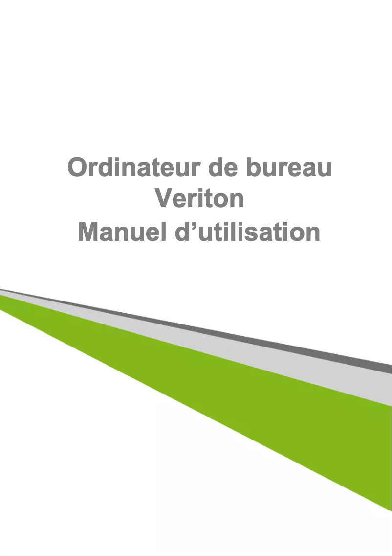Page 1 de la notice Manuel utilisateur Acer Veriton F6600G