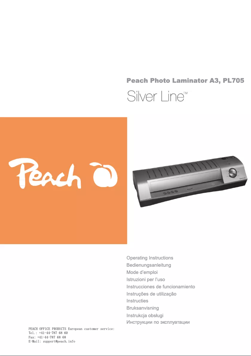 Page n°1 - Manuel utilisateur Peach Silver Line PL705