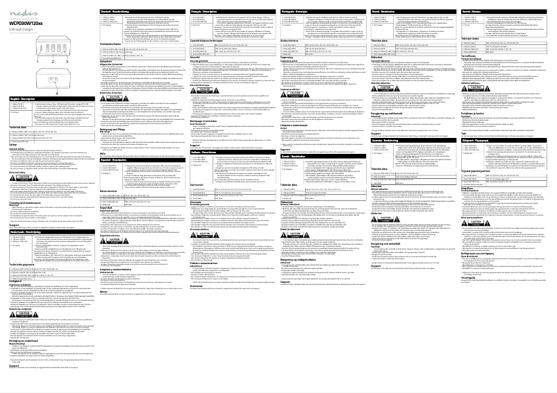 Page n°1 - Manuel utilisateur Nedis WCPD30W120BK