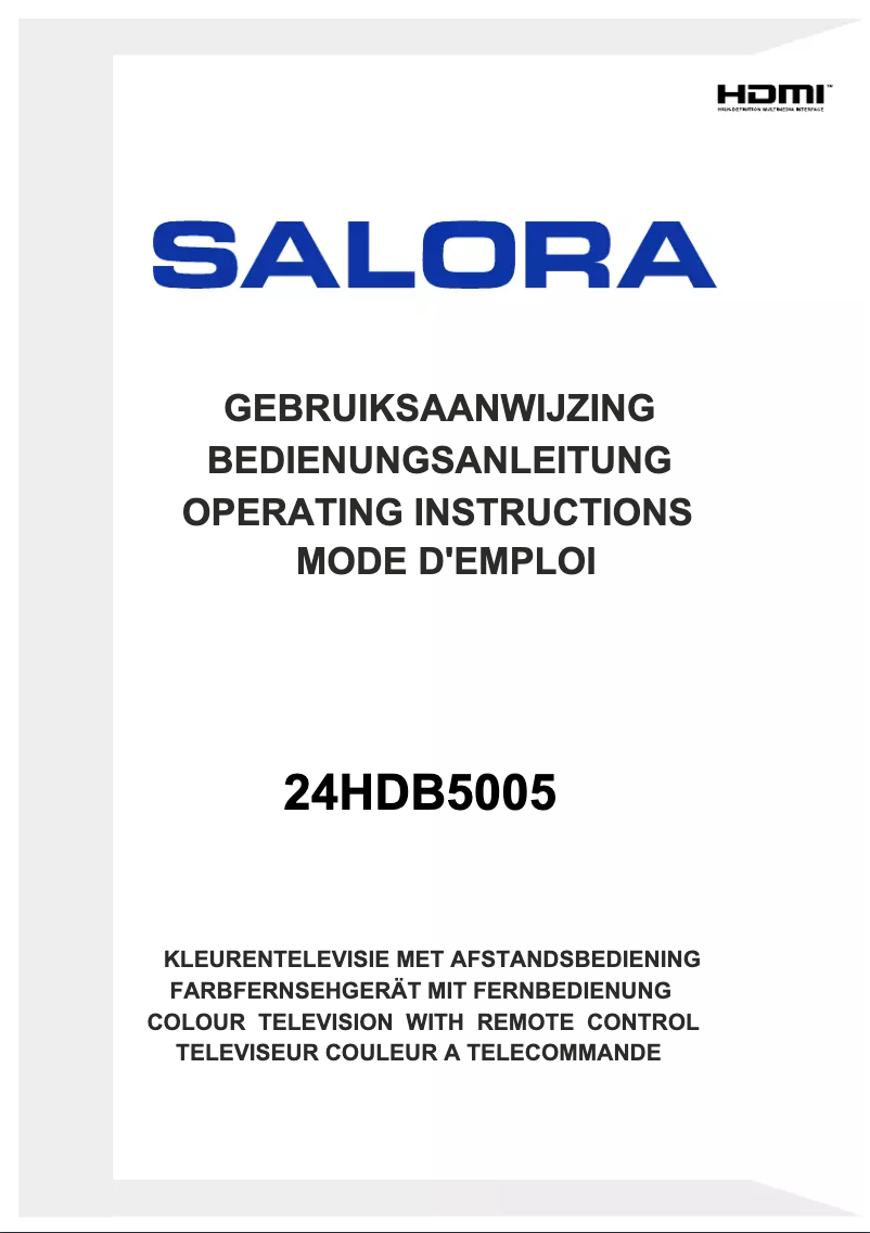 Page 1 de la notice Manuel utilisateur Salora 24HDB5005