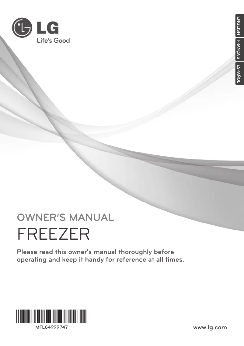 Page 1 de la notice Manuel utilisateur LG GR-B404ESNV