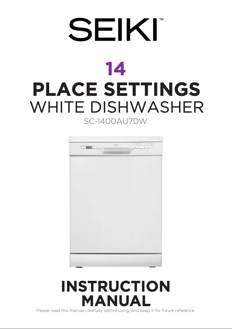 Page n°1 - Manuel utilisateur Seiki SC-1400AU7DW