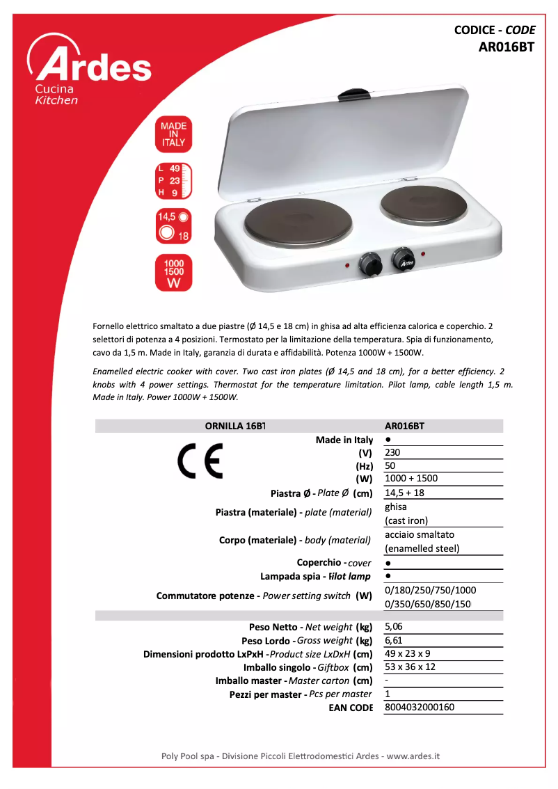 Page n°1 - Manuel utilisateur Ardes AR016BT
