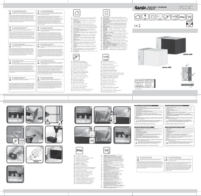 Page 1 de la notice Manuel utilisateur Ranex Garda 10.002.62