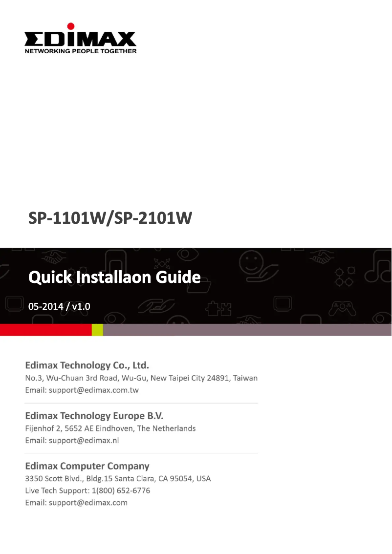 Página 1 del manual Manual de usuario Edimax SP-2101W