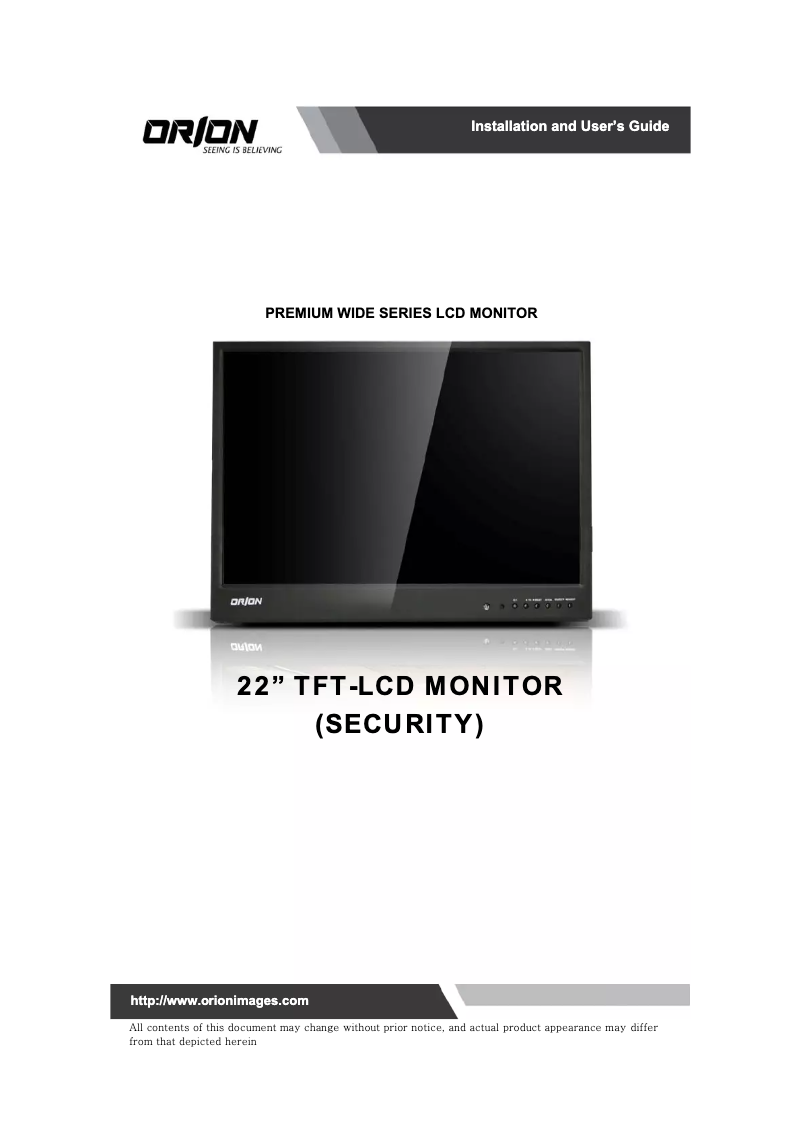 Image de la première page du manuel de l'appareil Premium 22RTC