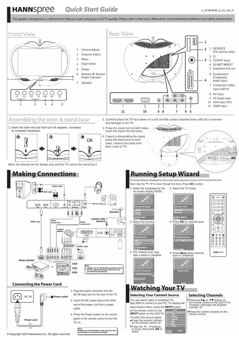 Página 1 del manual Manual de usuario Hannspree ST 28F Apple
