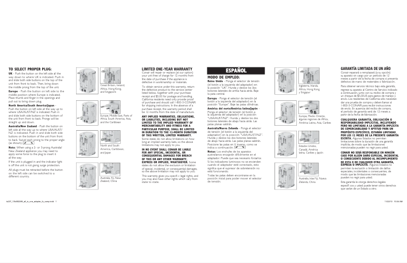 Image de la première page du manuel de l'appareil TS237X