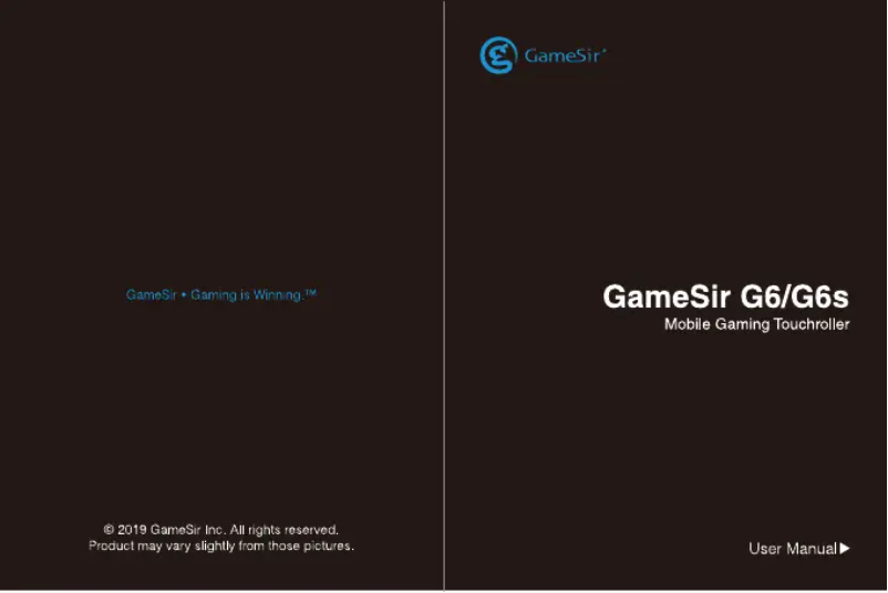 Page 1 de la notice Manuel utilisateur Gamesir G6s