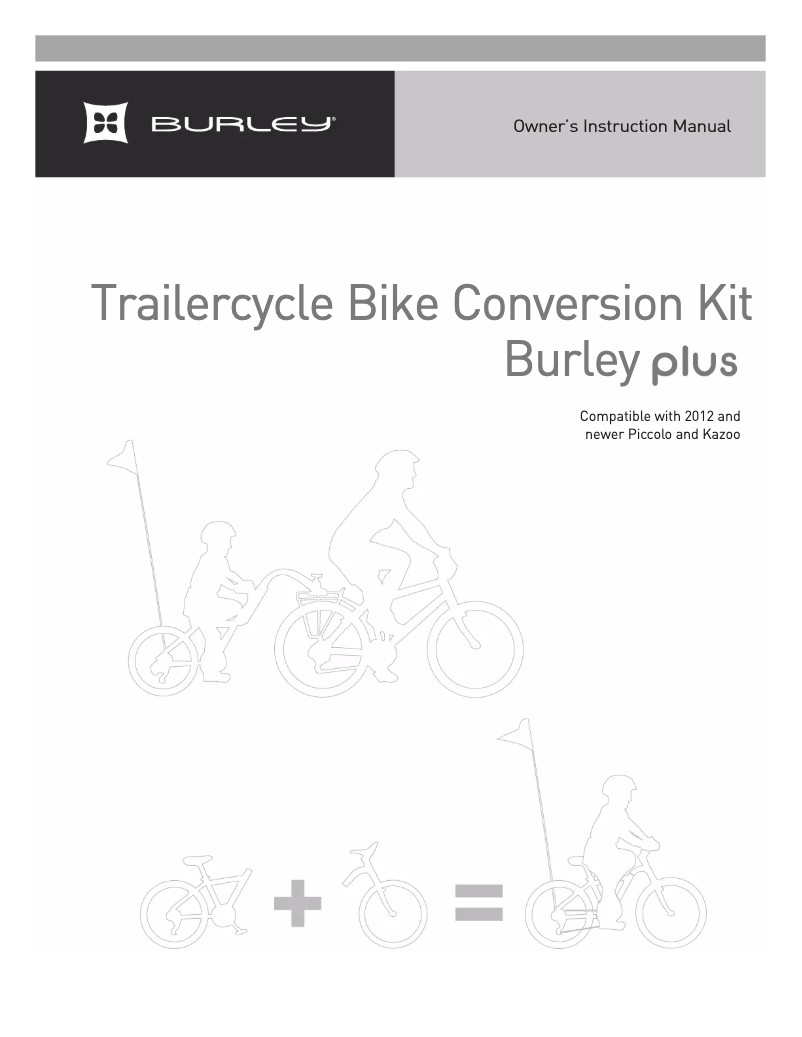Page 1 de la notice Manuel utilisateur Burley Plus