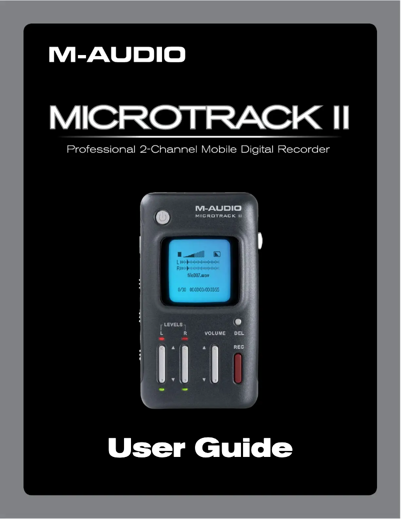 Page n°1 - Manuel utilisateur M-Audio MicroTrack II