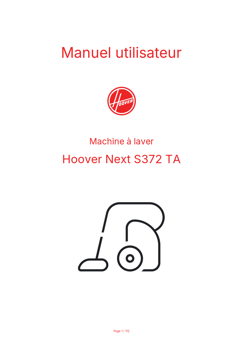 Image de la première page du manuel de l'appareil Next S372 TA