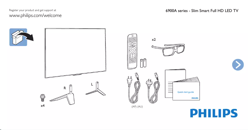 Image de la première page du manuel de l'appareil 65PFT6909A