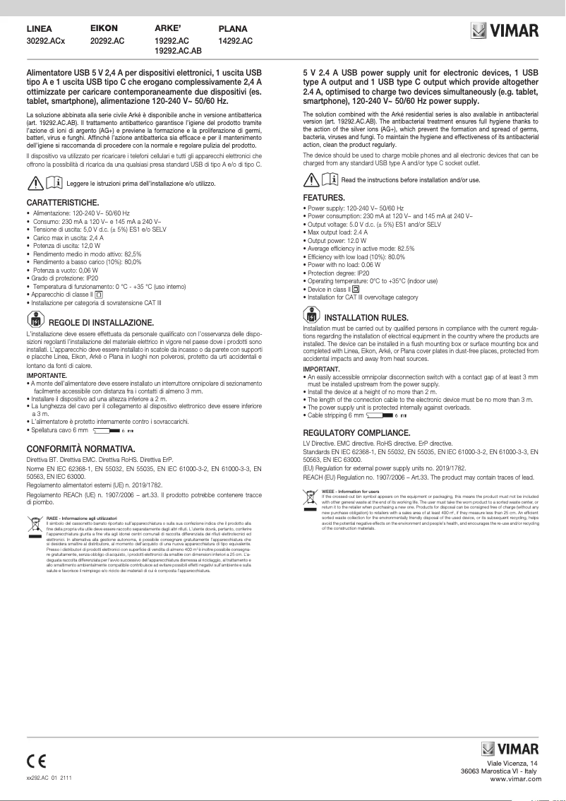 Imagen de la primera página del manual del dispositivo 30292.ACC