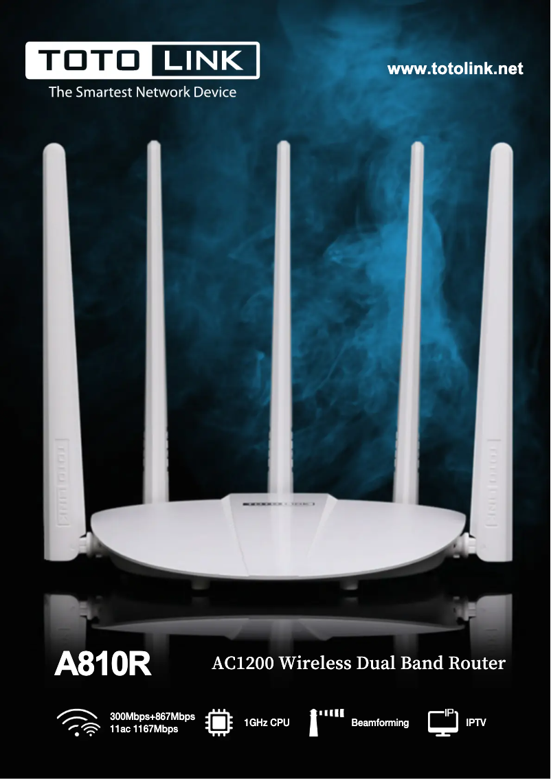 Page 1 de la notice Manuel utilisateur Totolink A810R