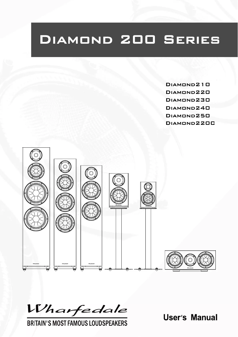 Page 1 de la notice Manuel utilisateur Wharfedale Diamond 230