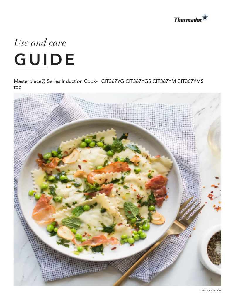 Page 1 de la notice Manuel d'utilisation et d'entretien Thermador CIT367YMS