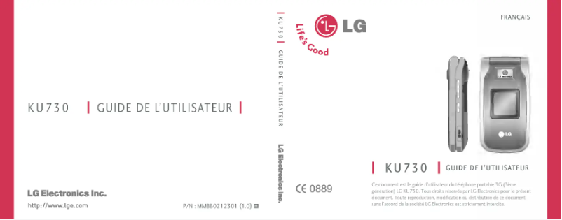 Página 1 del manual Manual de usuario LG KU730