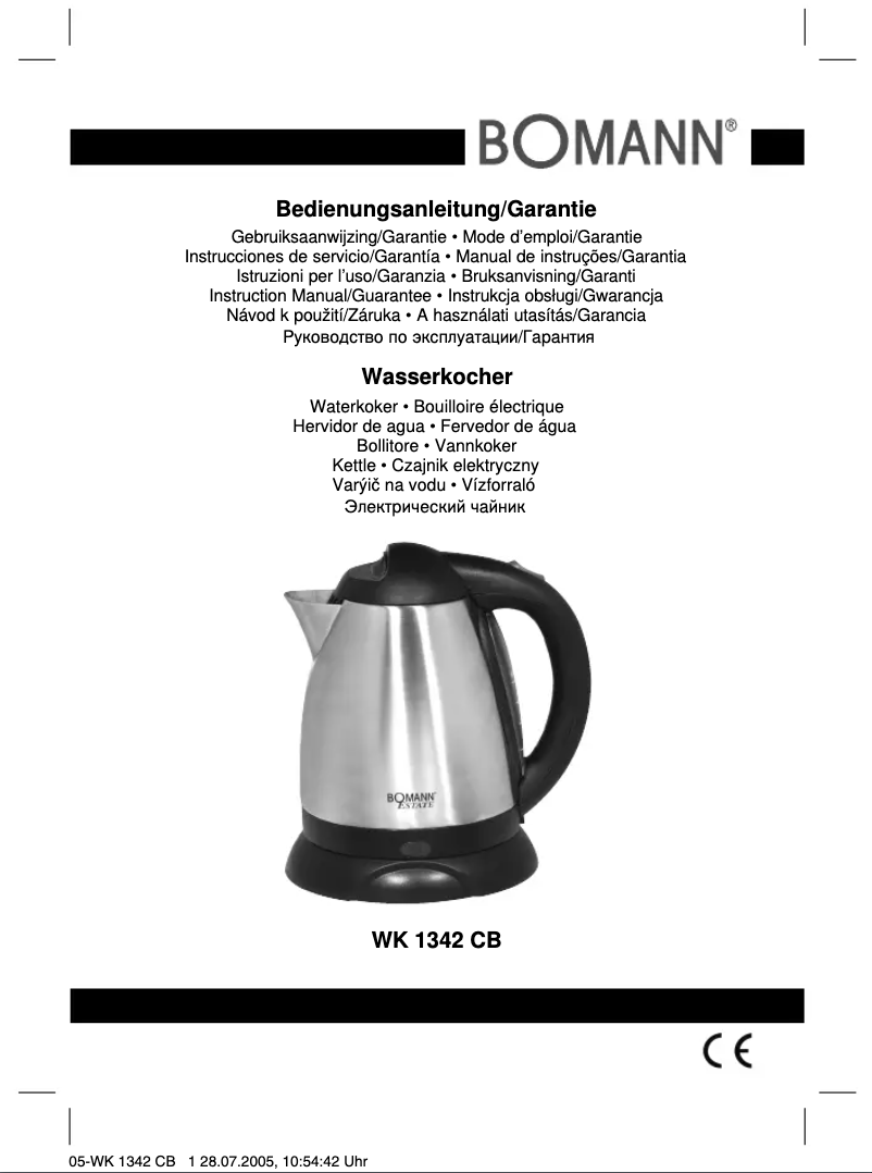 Image de la première page du manuel de l'appareil WK 1342 CB