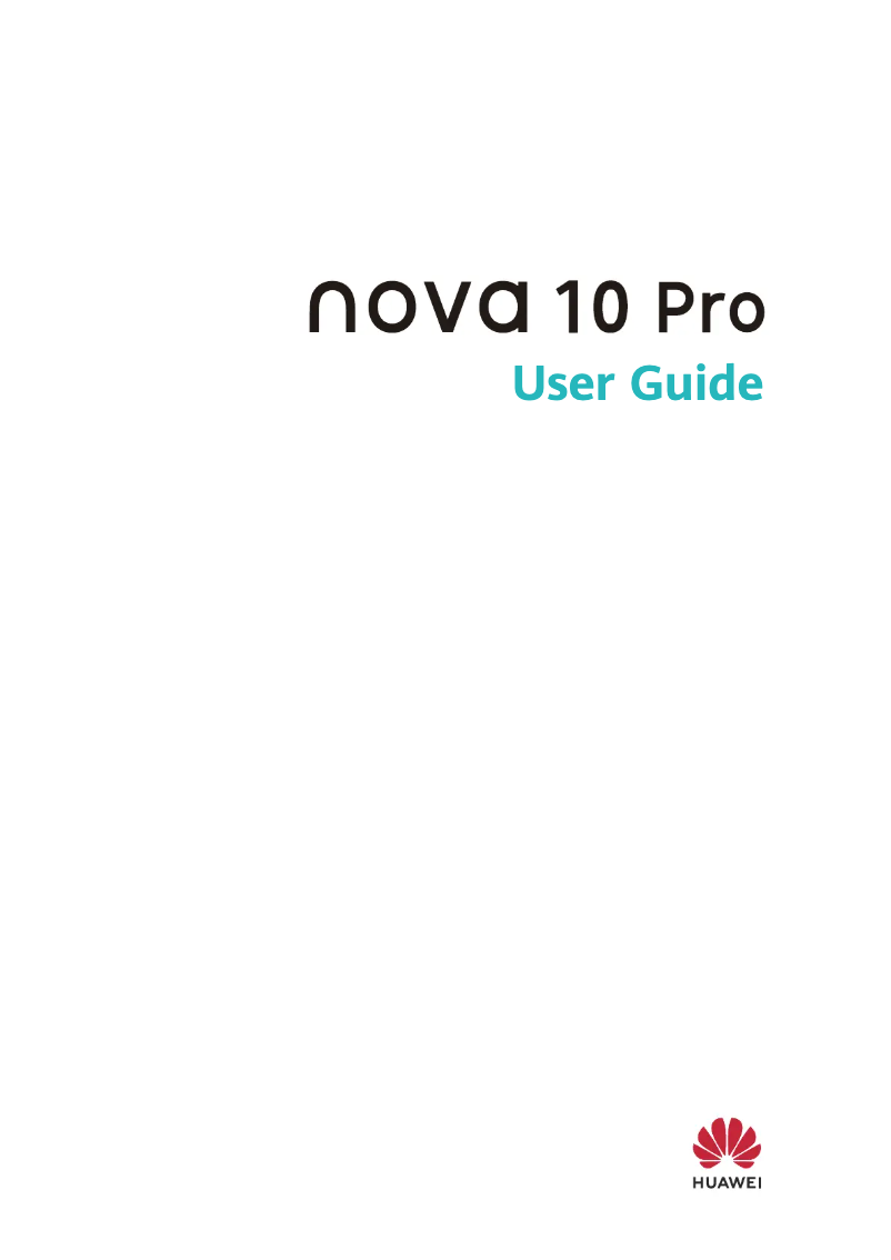 First page image of the manual for Nova 10 Pro