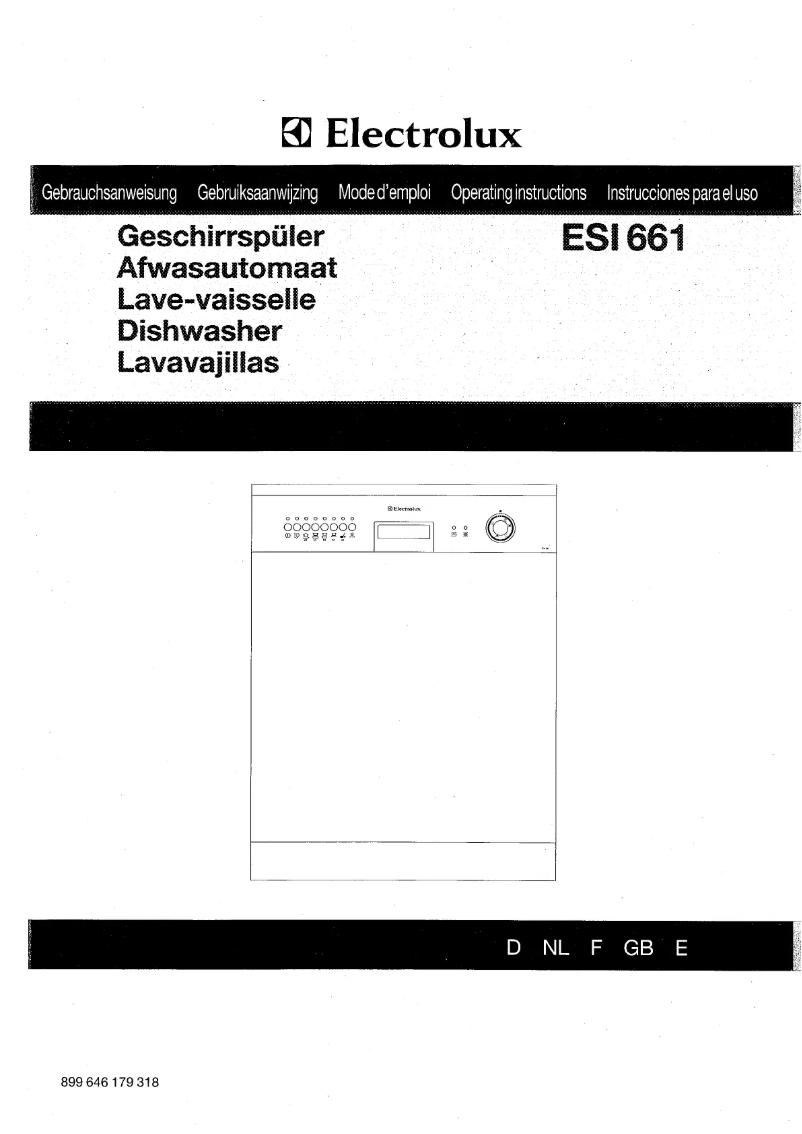 Page n°1 - Manuel utilisateur Electrolux ESI661