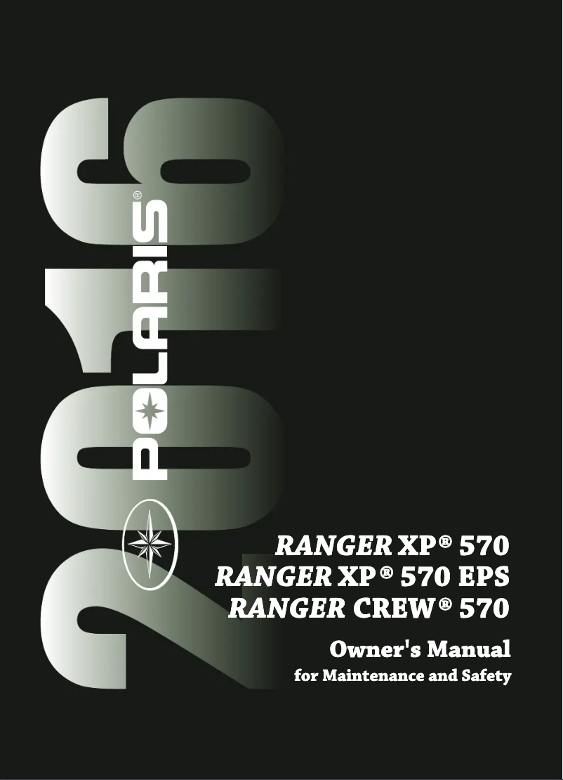 Page 1 de la notice Manuel utilisateur Polaris Ranger Crew 570 (2016)